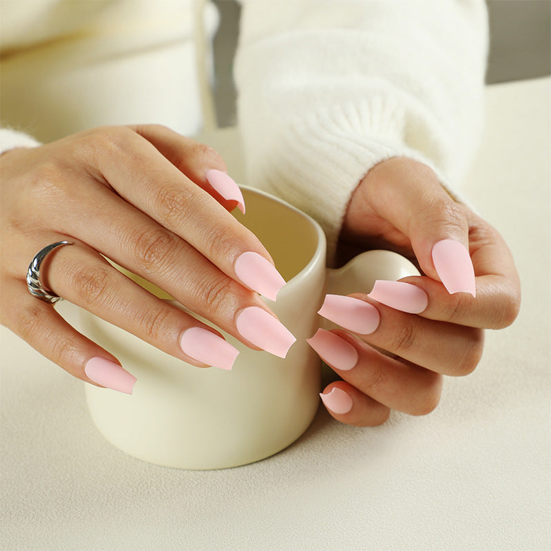 Press-on nails wholesale Solid color short ballet nail matte fake nail wholesale Nail art Press-on nails wholesale – Image 7
