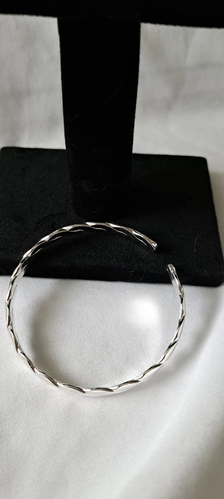 925 Silver Twisted Bangle Bracelet